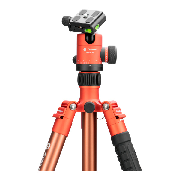 Statyw Fotopro X-go Predator z głowicą kulową FPH-62Q – pomarańczowo-brazowy_06