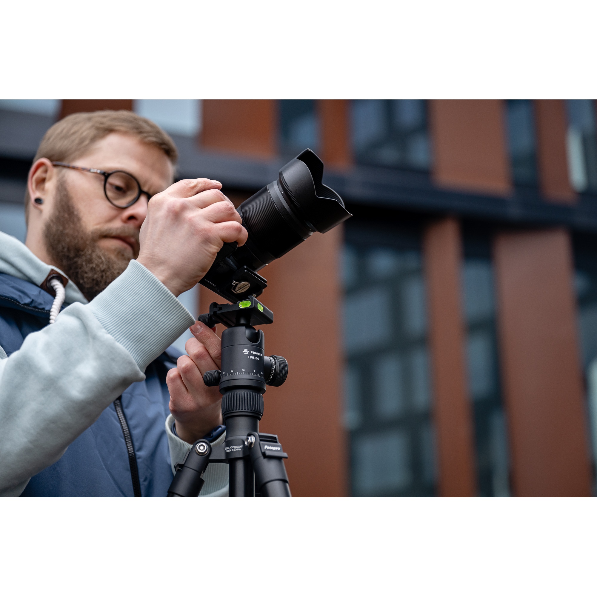 Statyw Fotopro X-go Predator z głowicą kulową FPH-62Q - pomarańczowy_12_HD