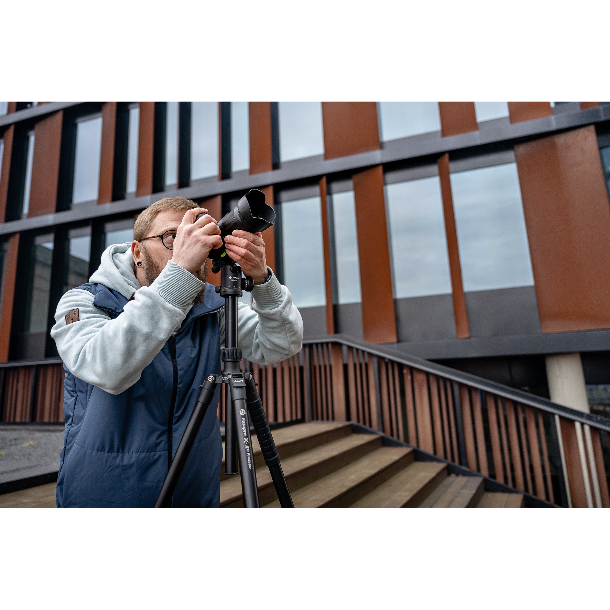 Statyw Fotopro X-go Predator z głowicą kulową FPH-62Q - pomarańczowy_16_HD