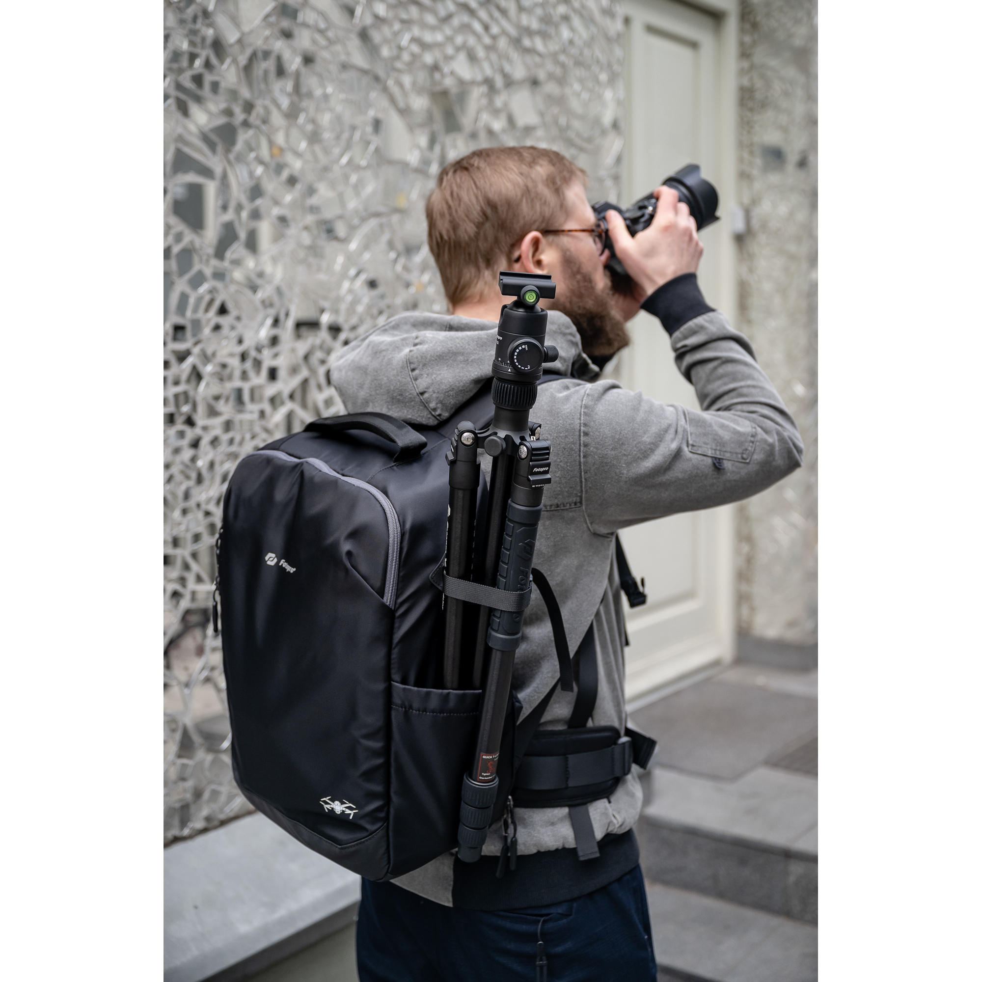 Statyw Fotopro X-go Predator z głowicą kulową FPH-62Q - pomarańczowy_29_HD