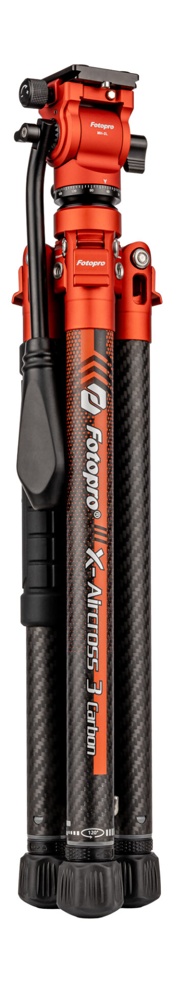 Statyw Fotopro X-Aircross 3 Lite Video - pomarańczowy_02_HD