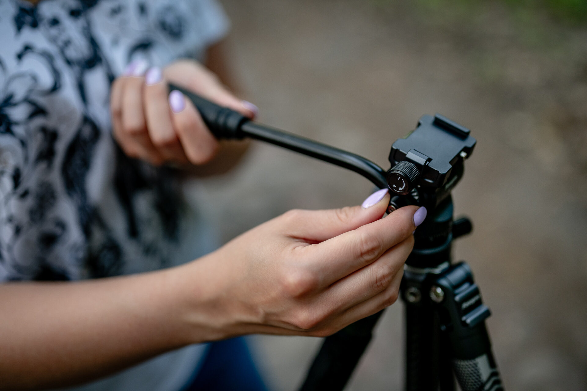 Statyw Fotopro X-Aircross 3 Lite Video - pomarańczowy_14_HD