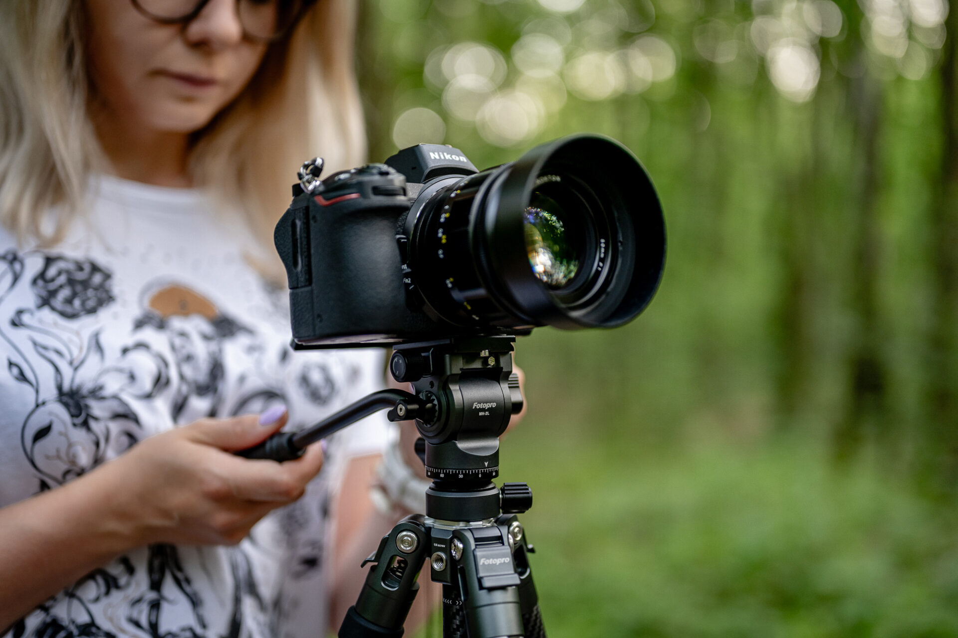 Statyw Fotopro X-Aircross 3 Lite Video - pomarańczowy_17_HD