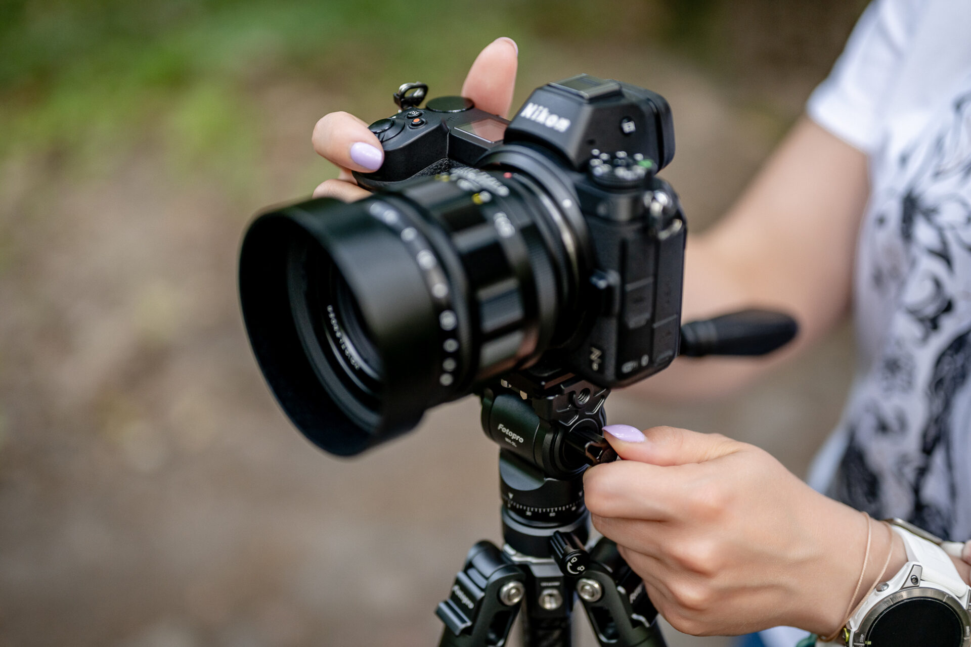 Statyw Fotopro X-Aircross 3 Lite Video - pomarańczowy_18_HD