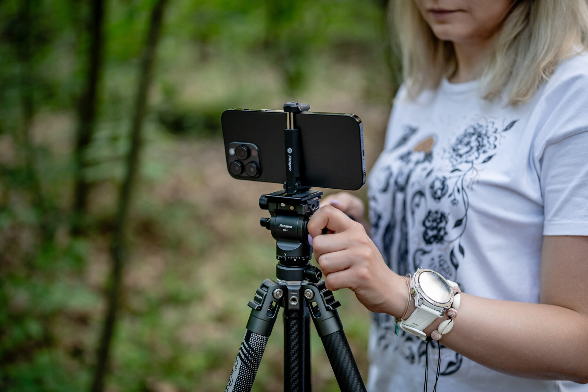 Statyw Fotopro X-Aircross 3 Lite Video - pomarańczowy_24_HD