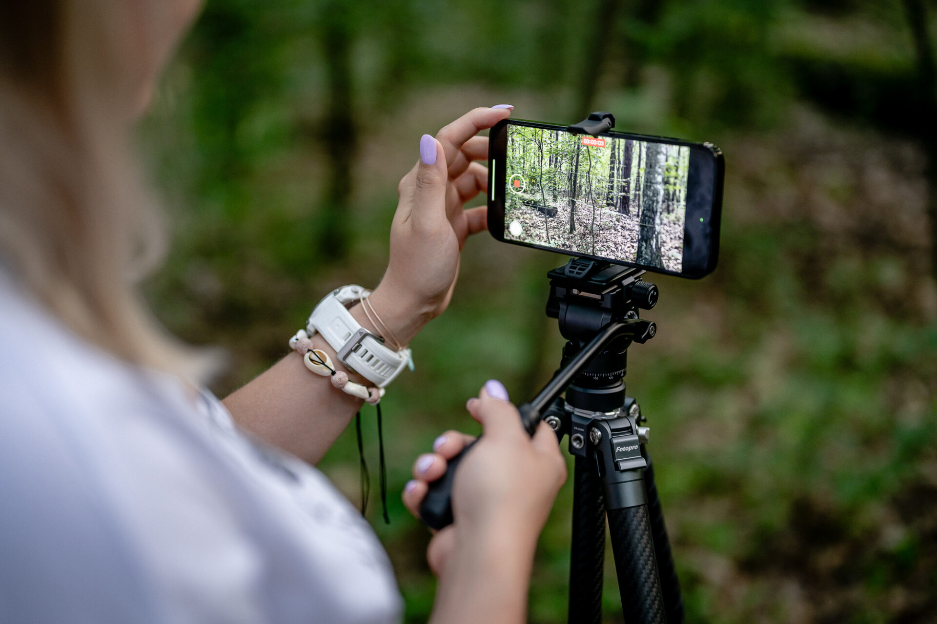 Statyw Fotopro X-Aircross 3 Lite Video - pomarańczowy_25_HD