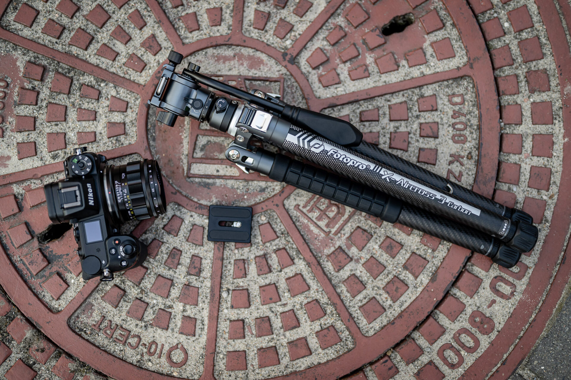 Statyw Fotopro X-Aircross 3 Video - pomarańczowy_10_HD