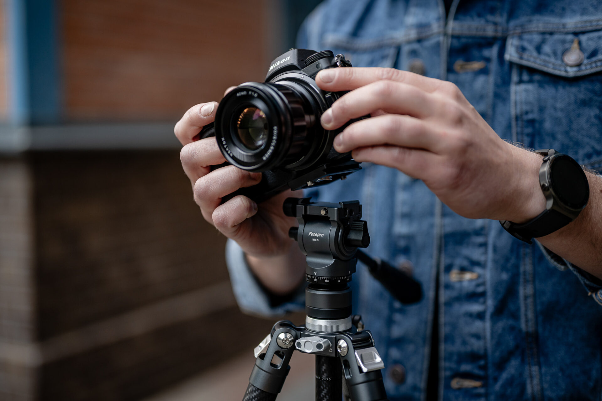 Statyw Fotopro X-Aircross 3 Video - pomarańczowy_13_HD