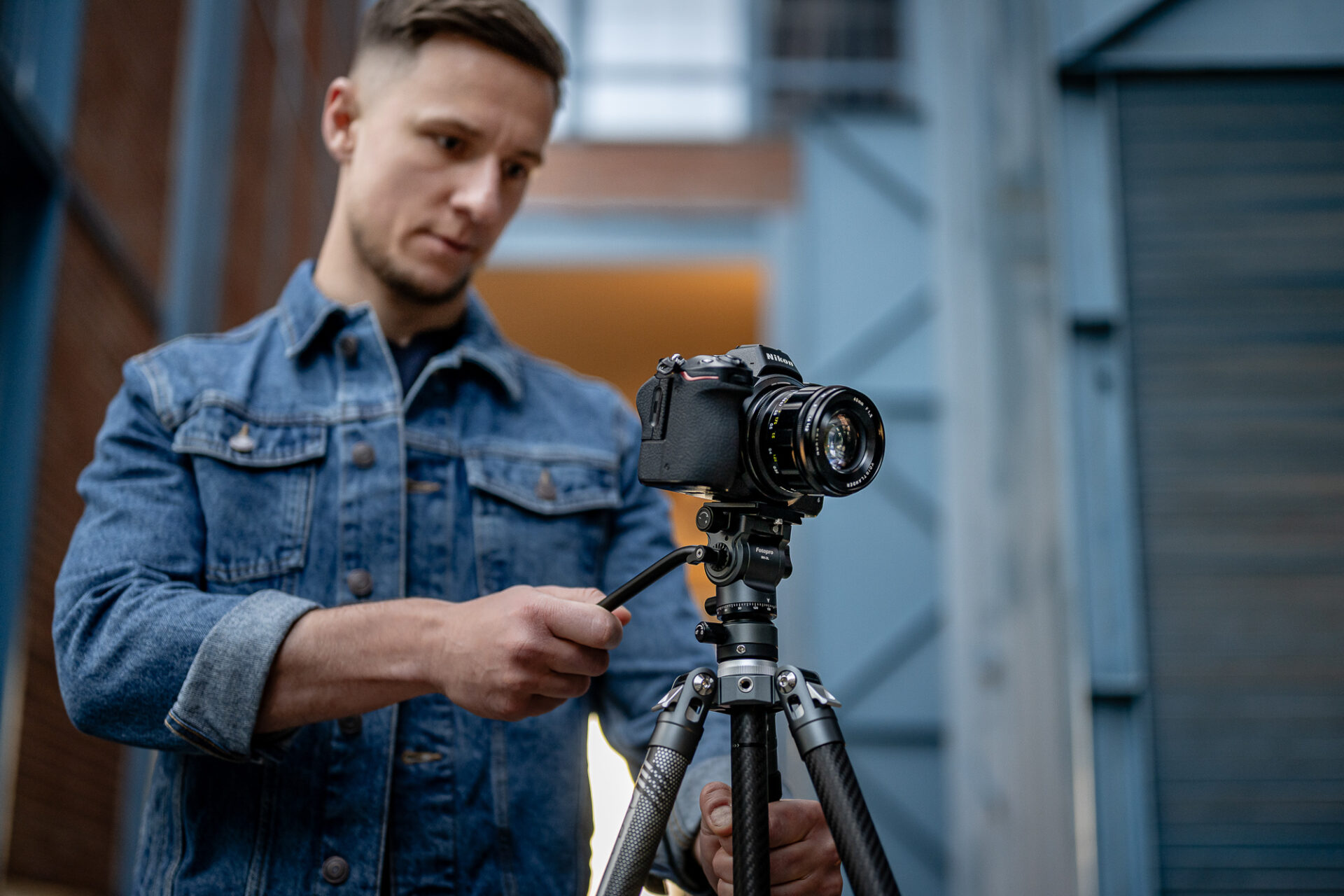 Statyw Fotopro X-Aircross 3 Video - pomarańczowy_15_HD