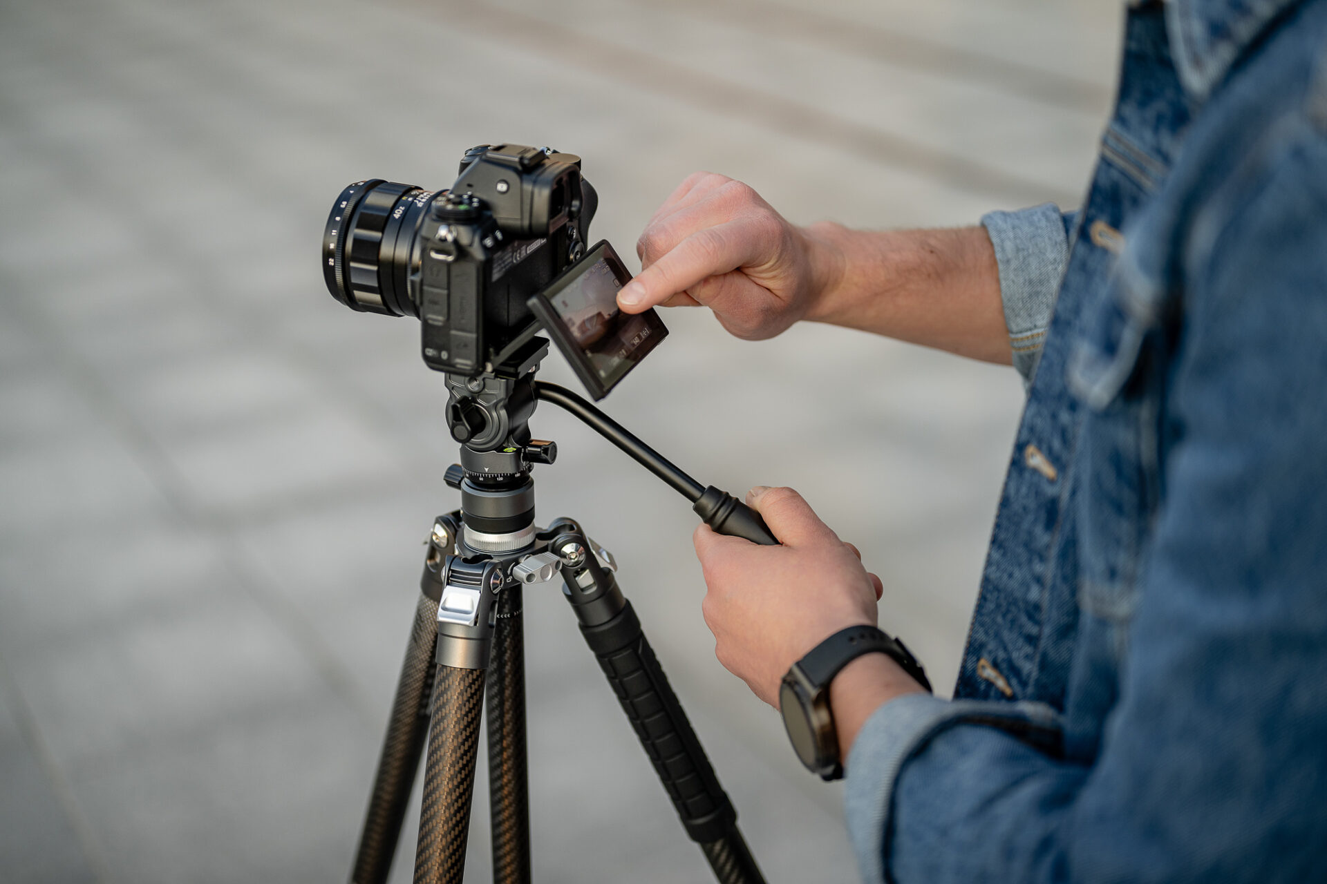 Statyw Fotopro X-Aircross 3 Video - pomarańczowy_20_HD